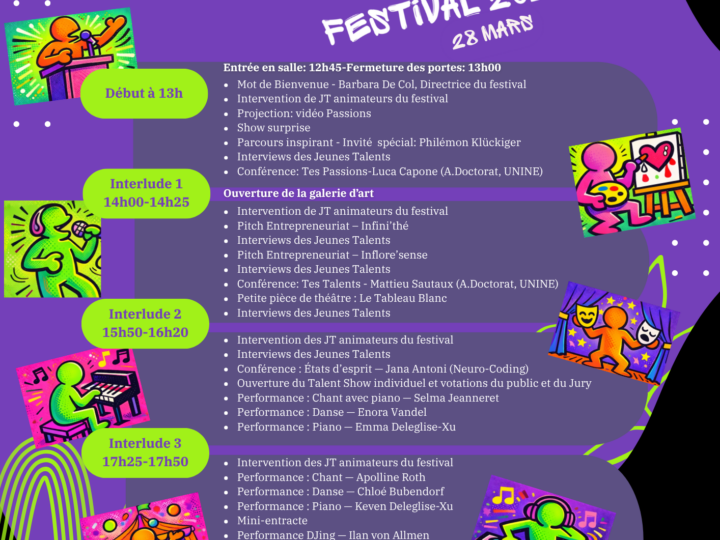 Le programme du Jeunes Talents Festival a été dévoilé