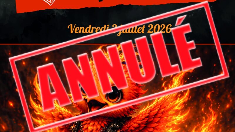 Les cahiers au feu – ANNULATION